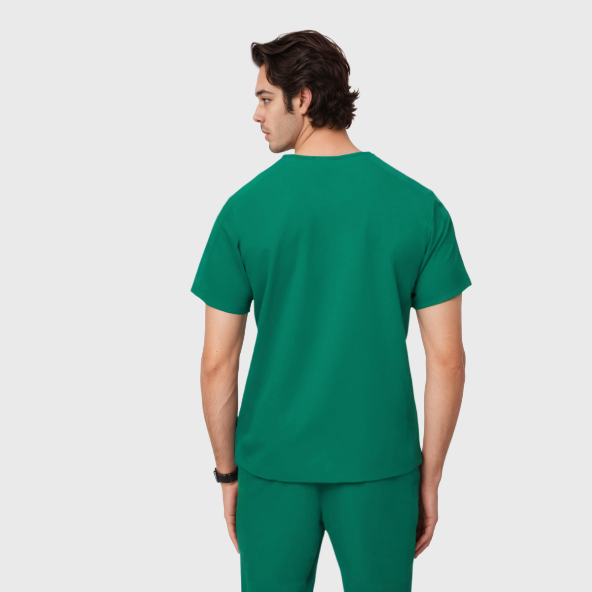 Men's Modern V-neck Three-Pocket Scrub Top