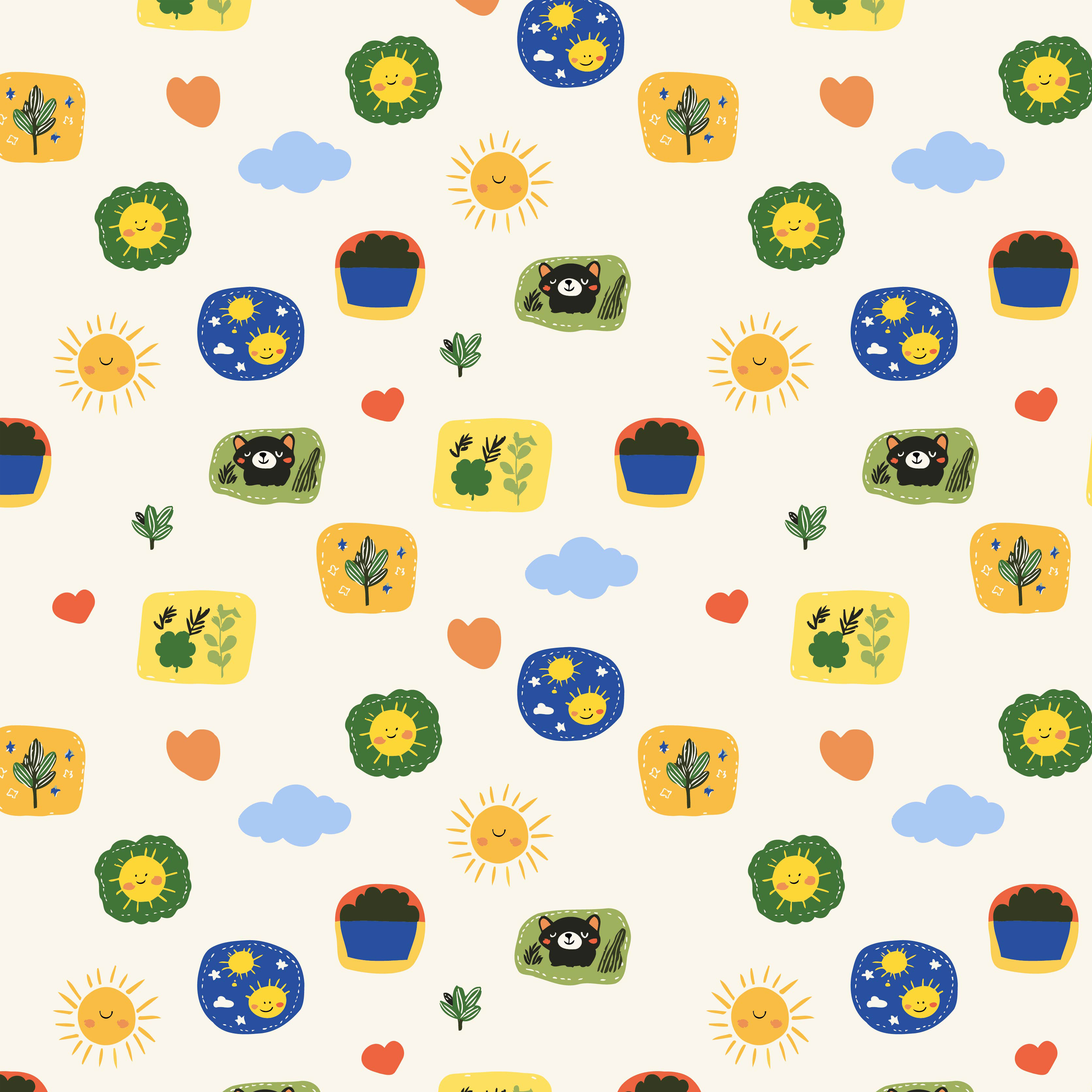 Women's Happy Bear Family Stand Collar Scrub Top