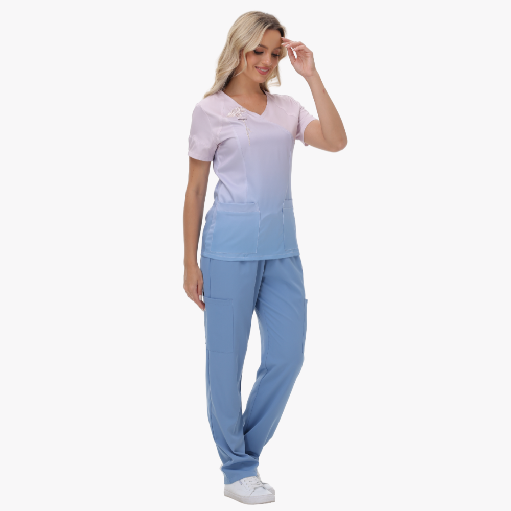 Women's Four Pockets Straight-leg Scrub Pant