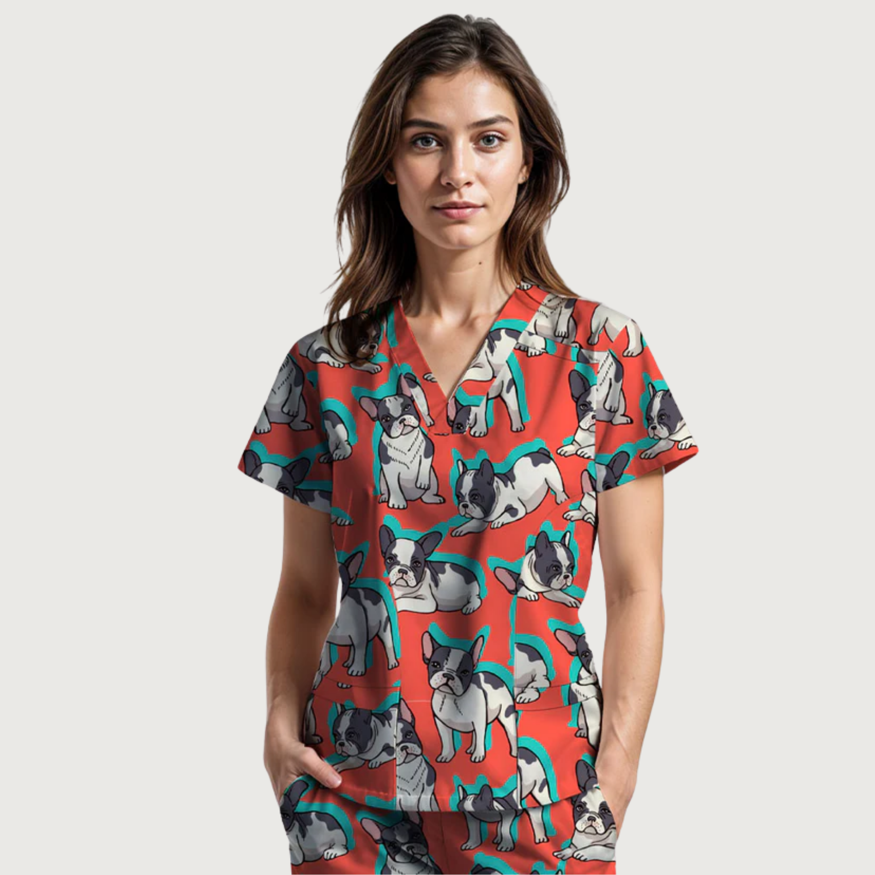 Women's Petunia V-neck Scrub Set SA14