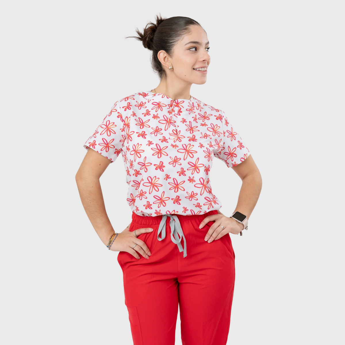 Women's button-down Scrub Set NST17