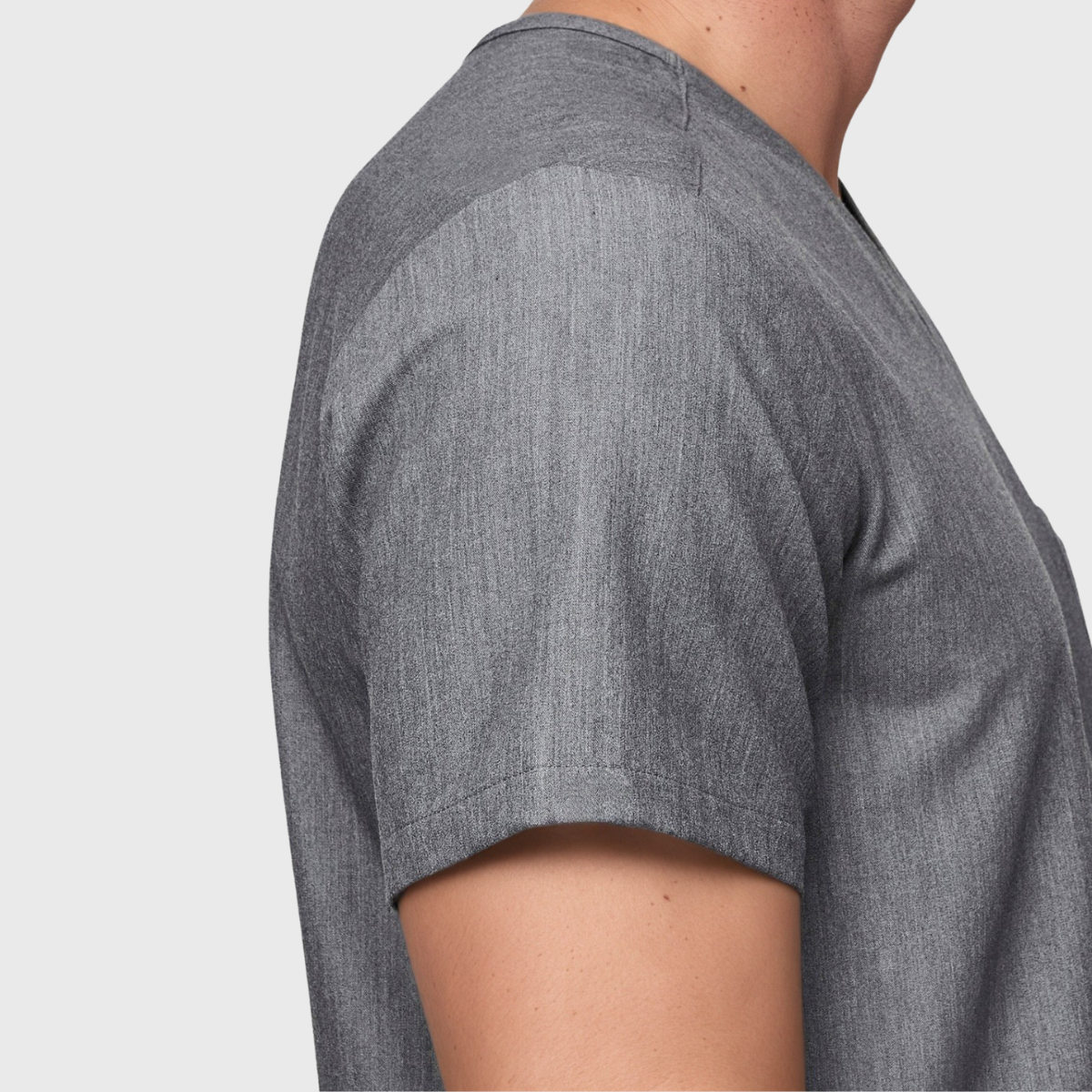 Men's Modern V-neck Three-Pocket Scrub Top