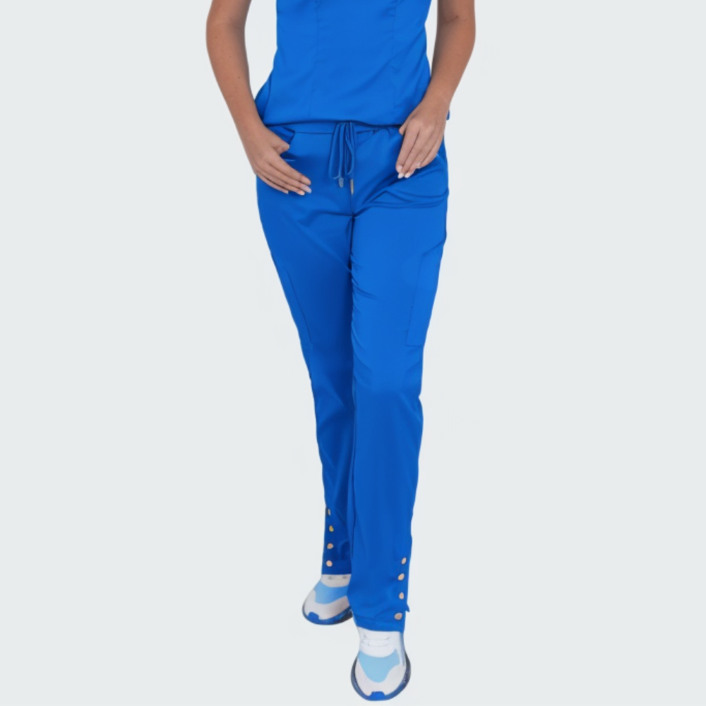 Women's Six Pockets Button Slit Hem Scrub Pant™