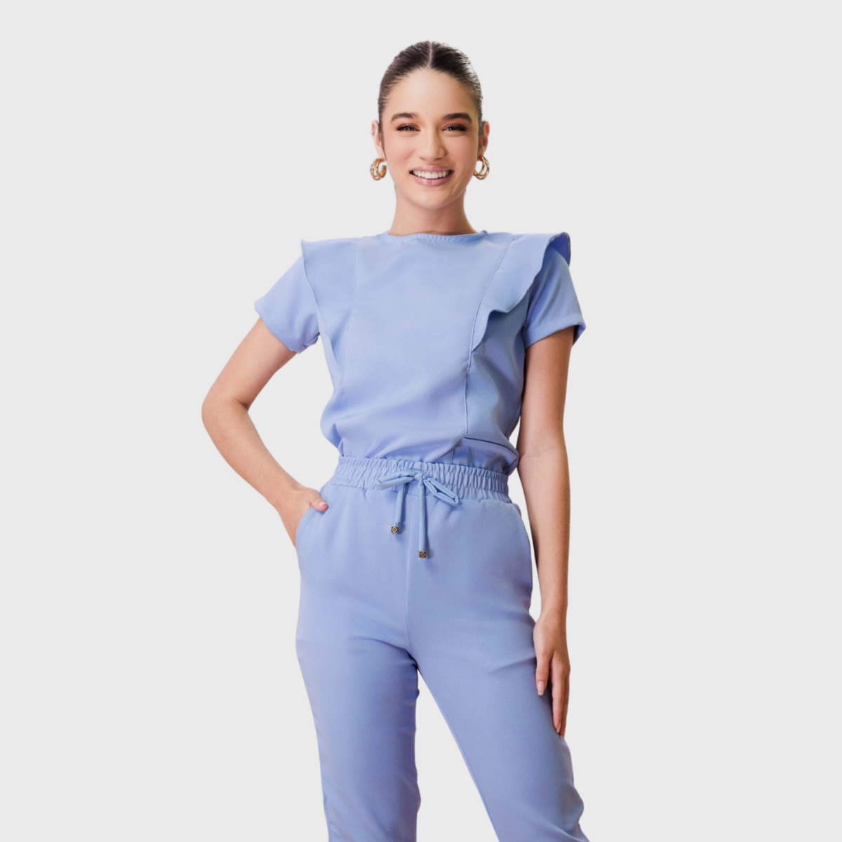 Women's Flying Sleeve Scrub Set