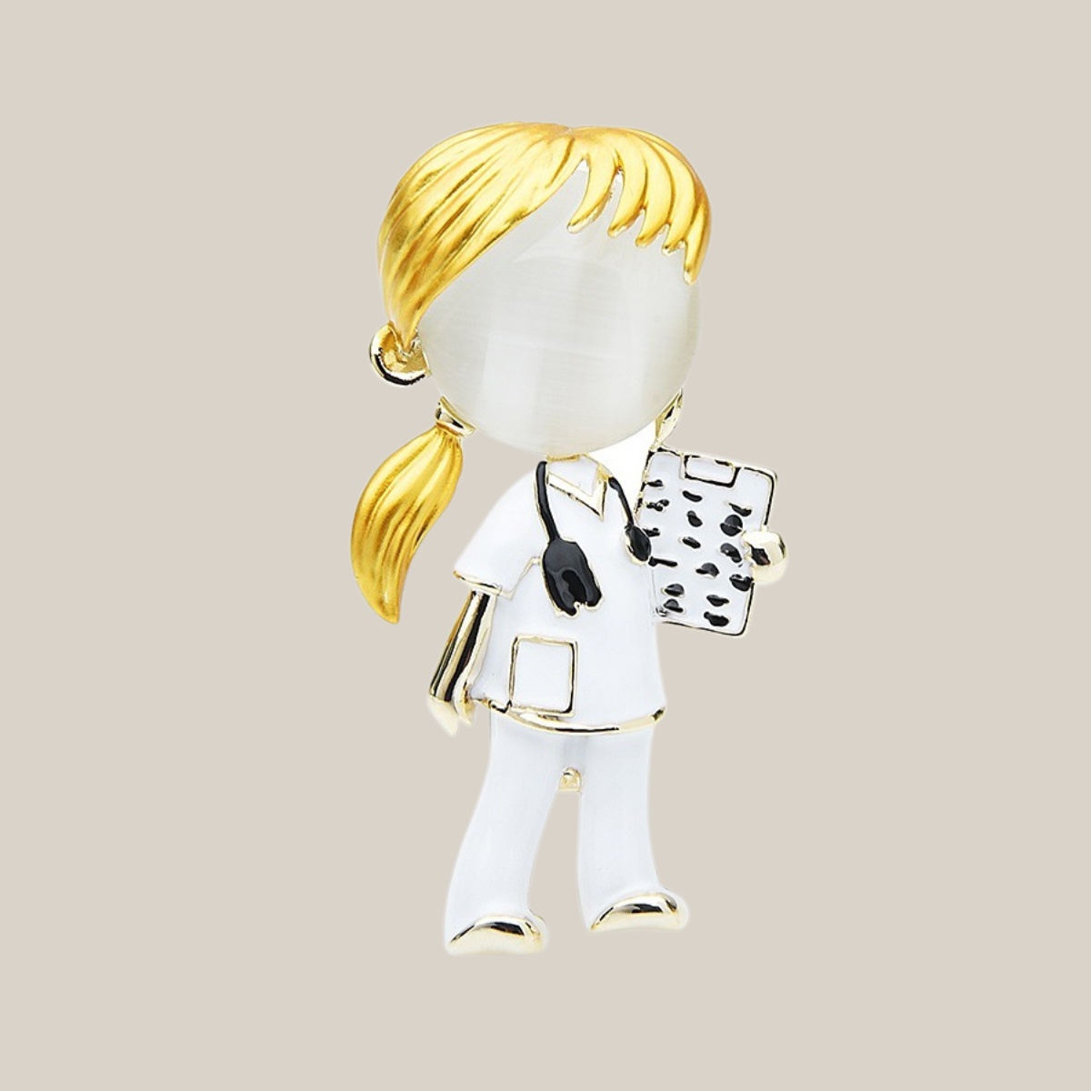 Nurse Doctor Cartoon Color Painting Brooch Accessories Boys And Girls Design