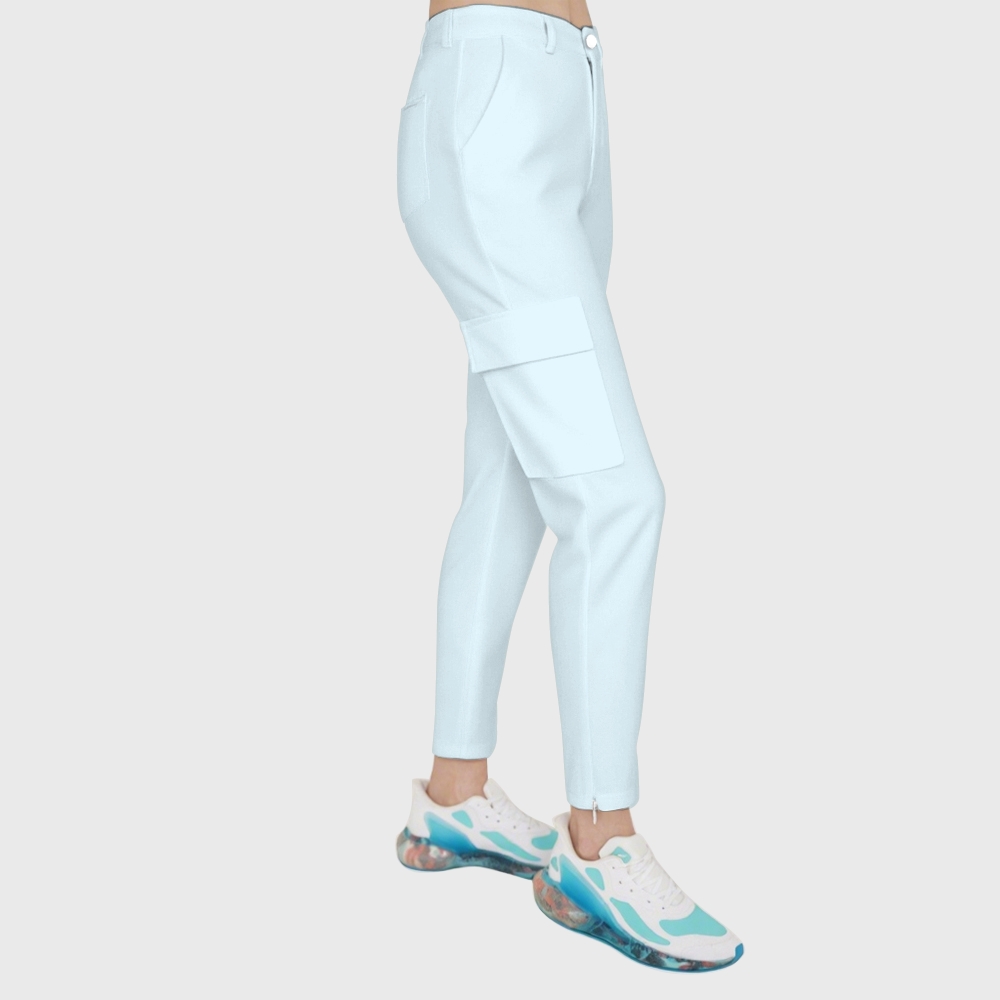 Women's V-Neck Smile Teeth Printed Scrub Set ST12