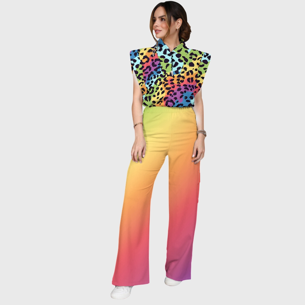 Women's leopard Print Scrub Set SL07