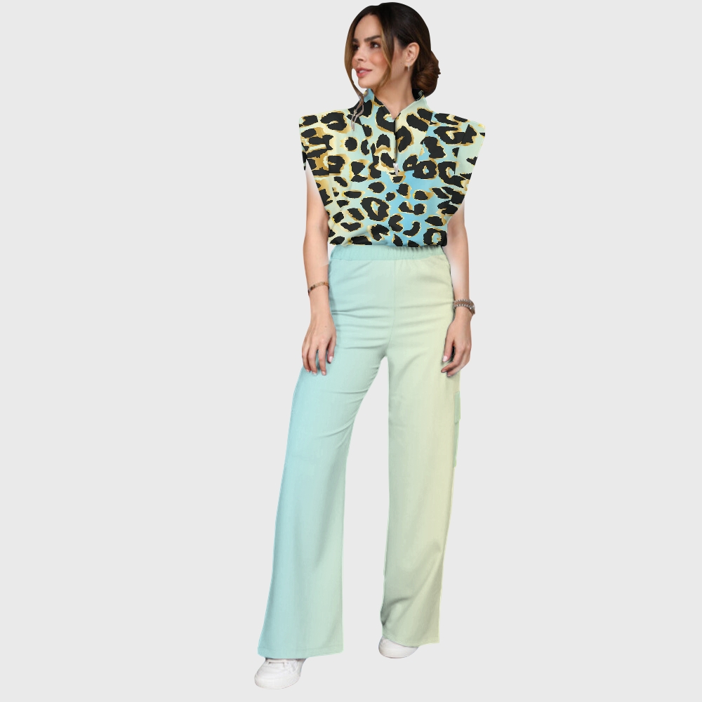 Women's leopard Print Scrub Set SL08