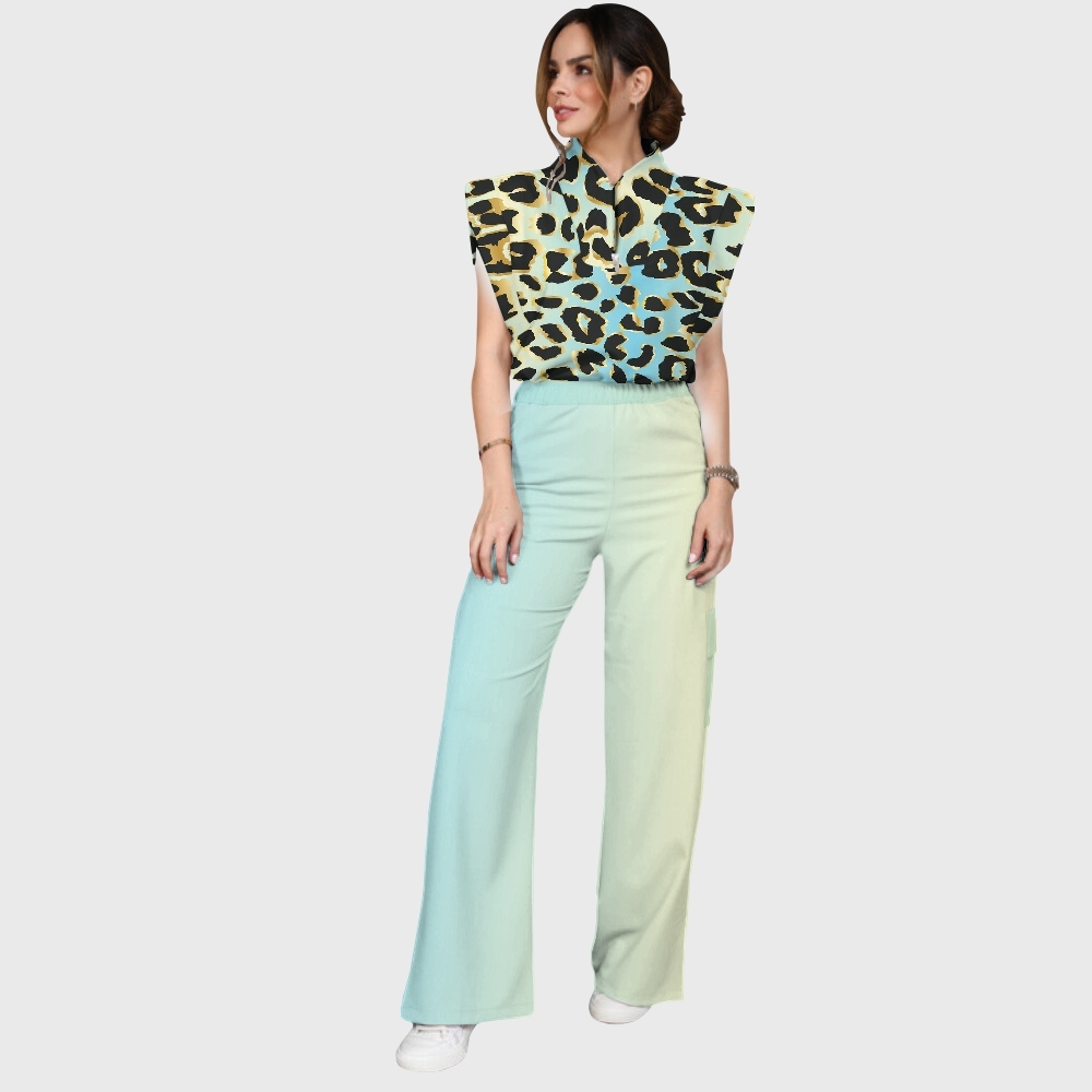 Women's leopard Print Scrub Set SL08