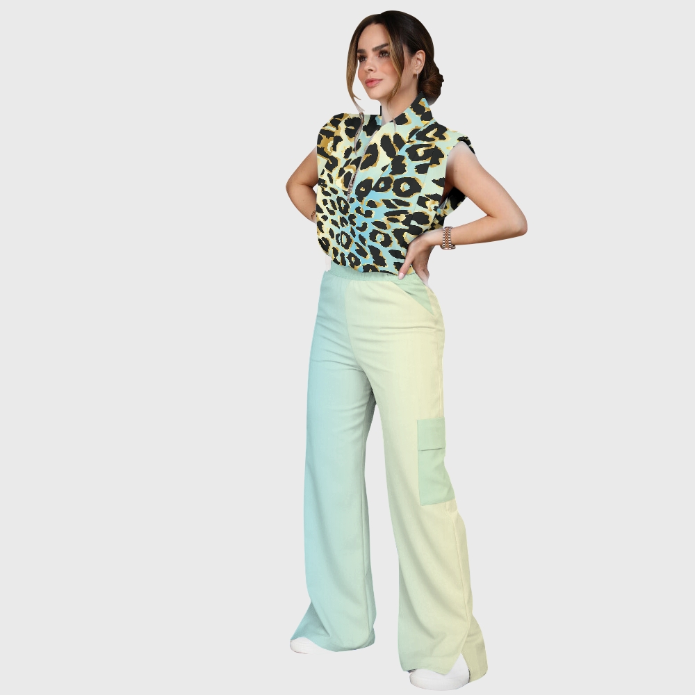 Women's leopard Print Scrub Set SL08