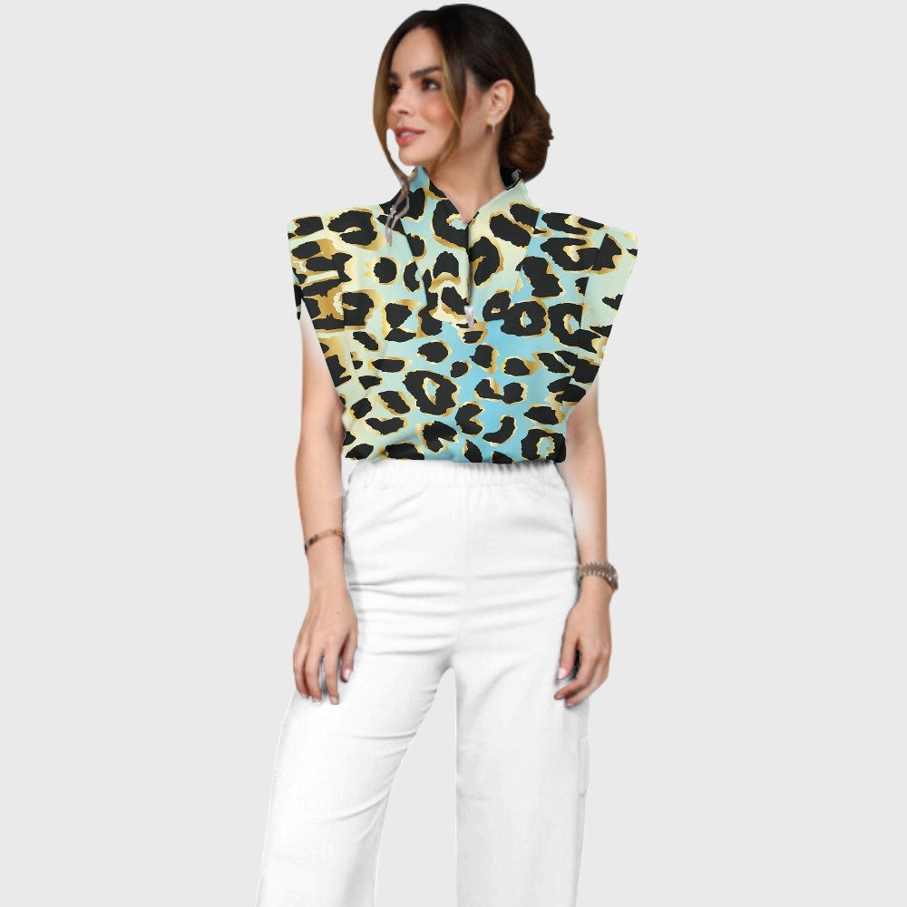 Women's leopard Print Scrub Set SL08