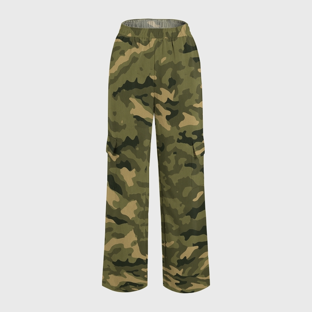 Women's Floral Camouflage Printed Scrub Set SA05