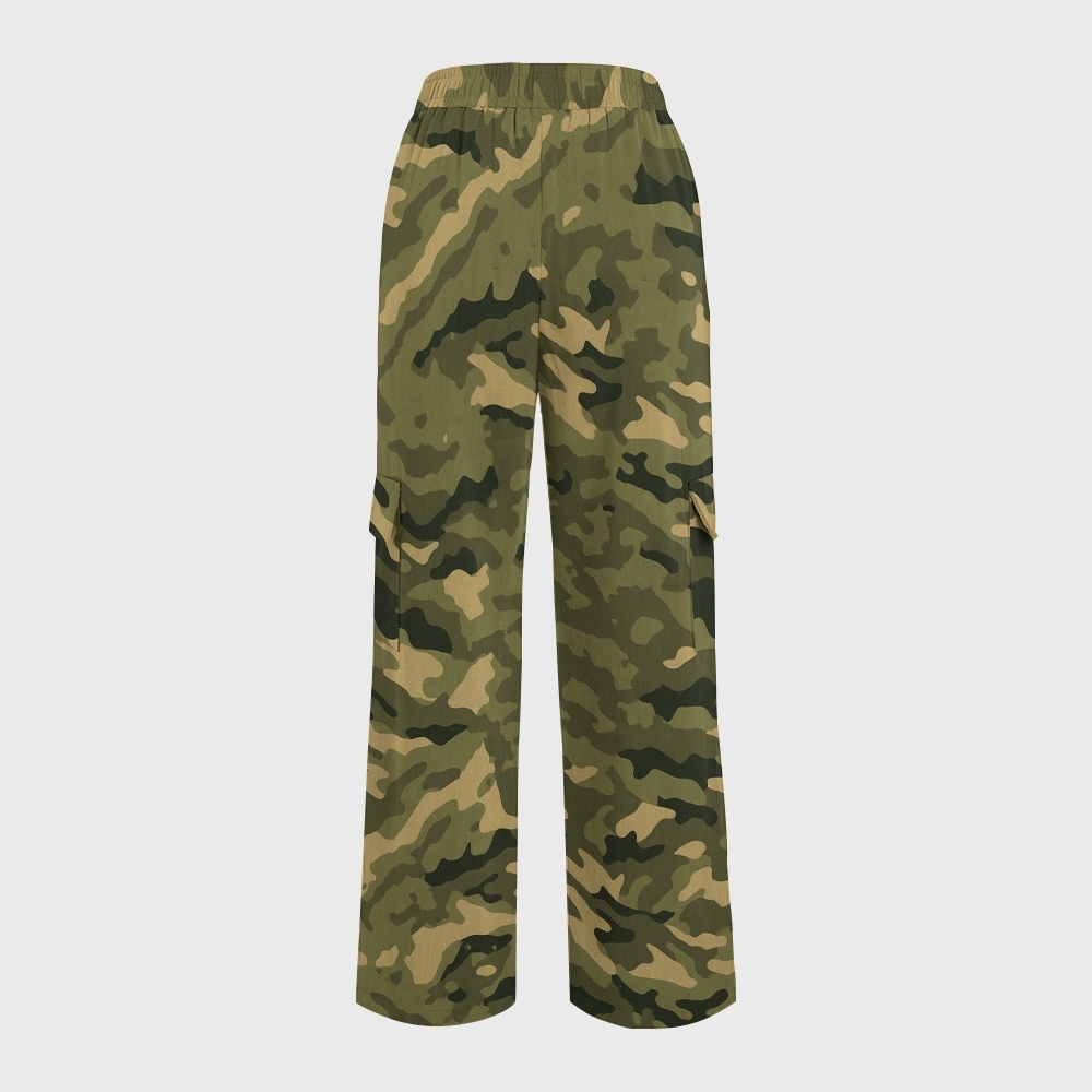 Women's Floral Camouflage Printed Scrub Set SA05