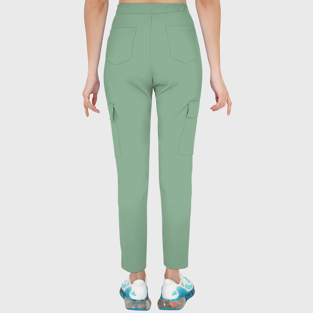 Women's Abstract Camouflage Printed Scrub Set SA09