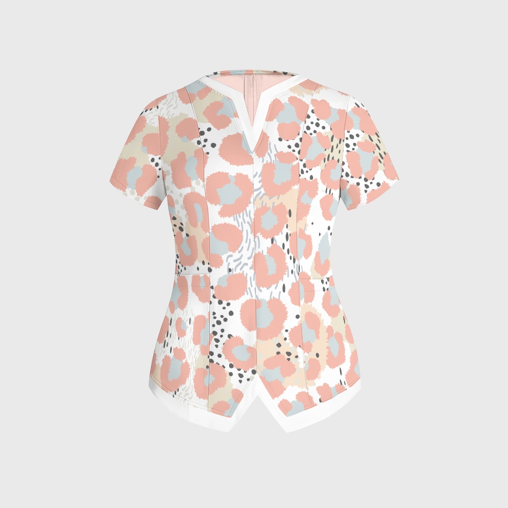 Women's leopard Print Scrub Set SL03