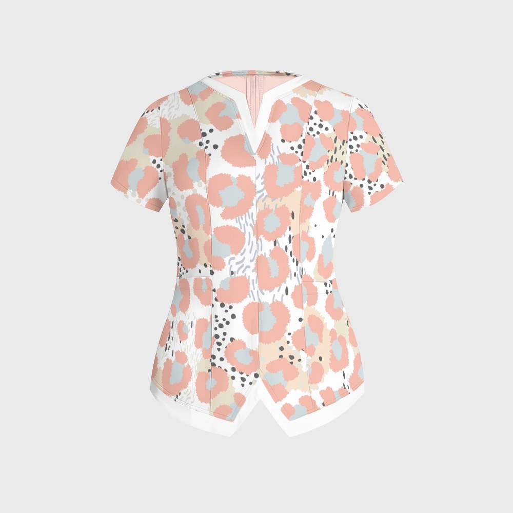 Women's leopard Print Scrub Set SL03