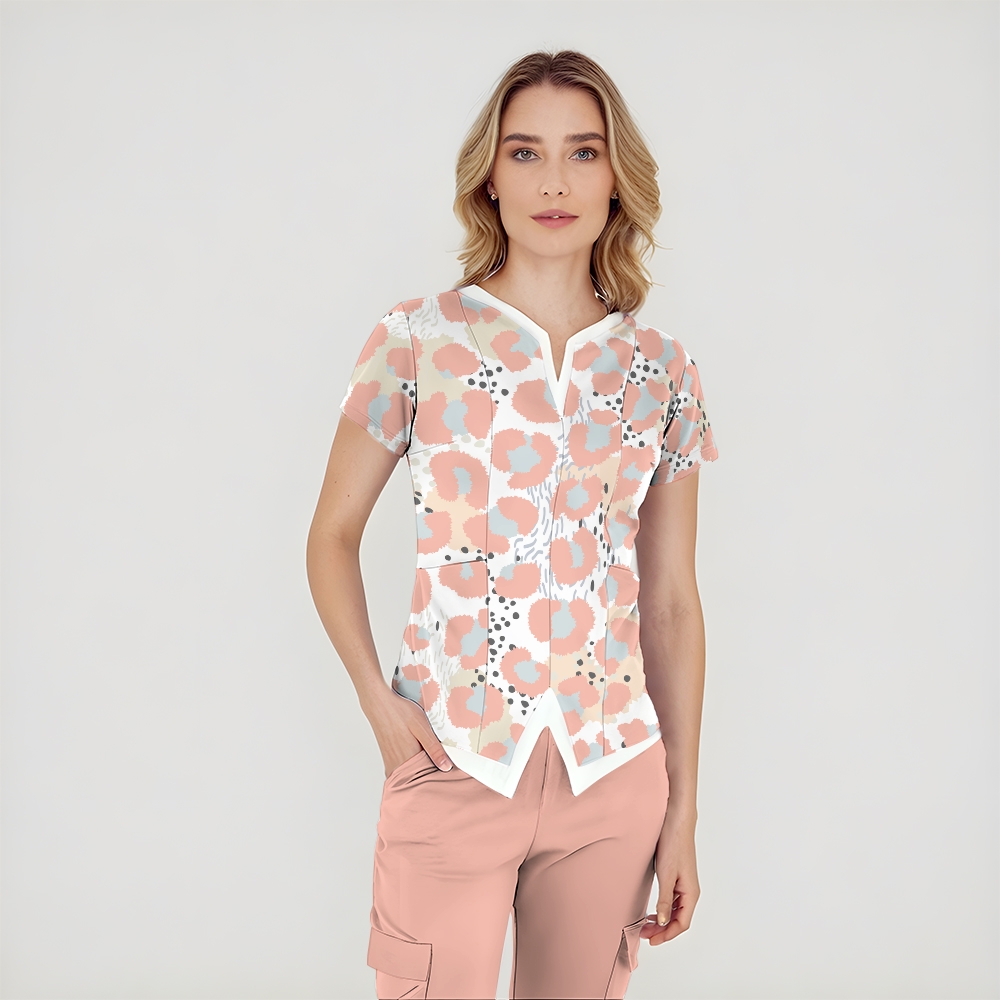 Women's leopard Print Scrub Set SL03