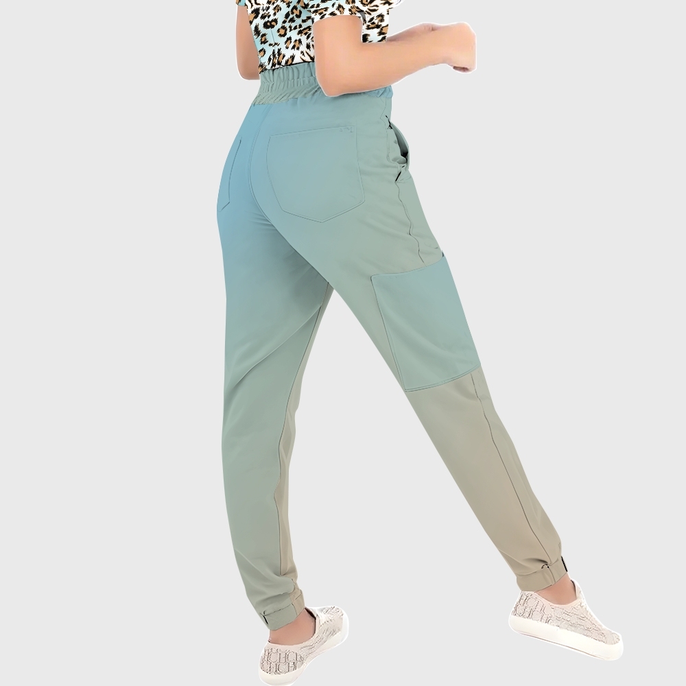 Women's Ombre Leopard Printed Scrub Set SL06