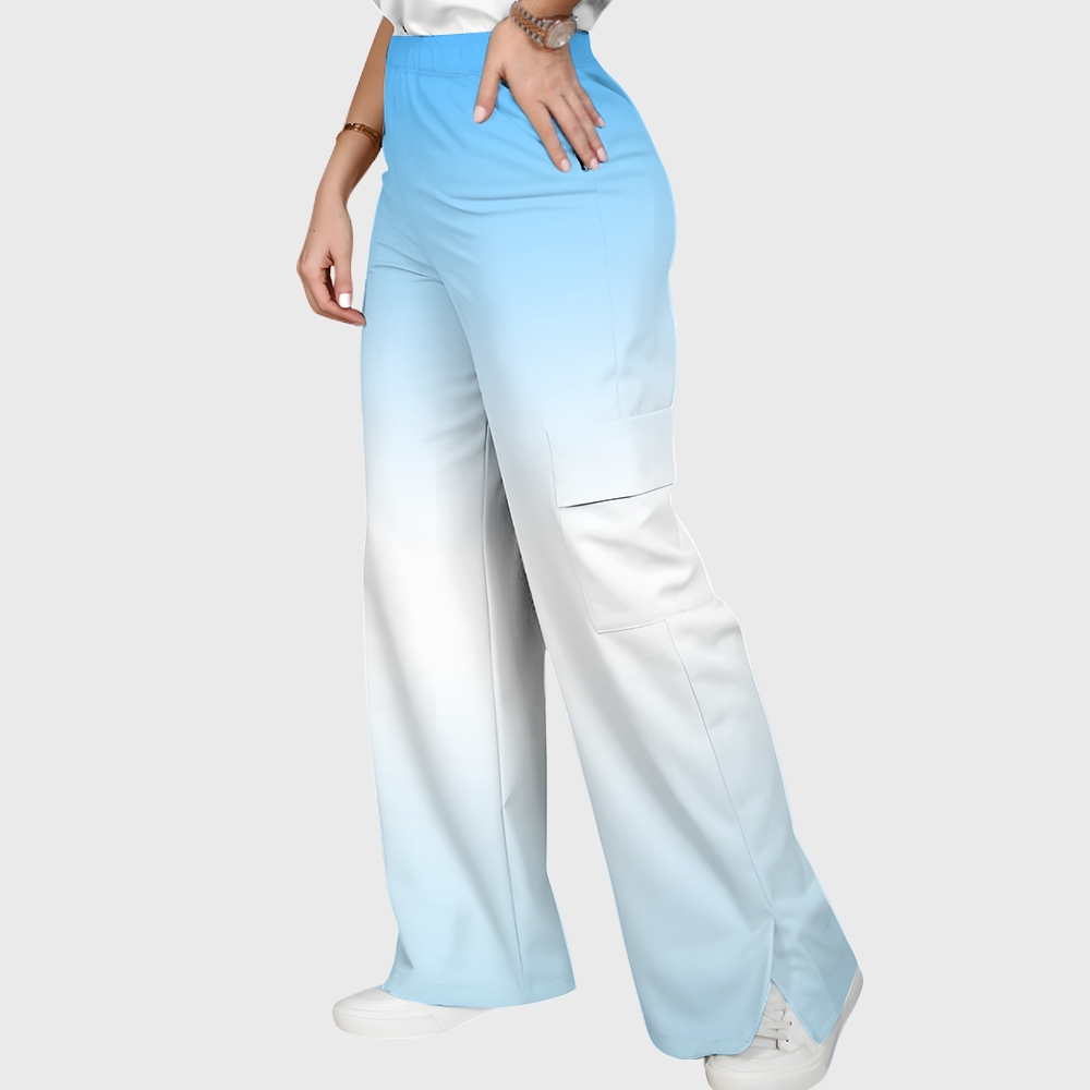 Women's Gradient Warm And Cold Color Scrub Set SG07