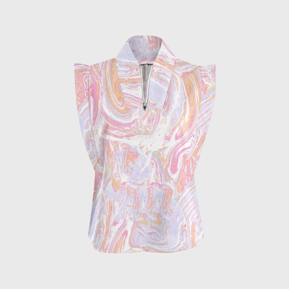 Women's Pastel Fluid Marble Printed Scrub Set  SM04