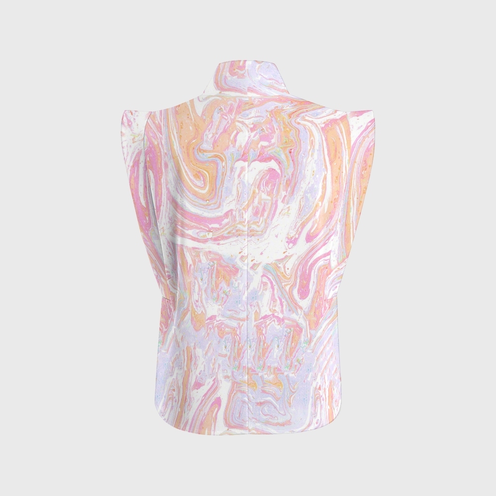 Women's Pastel Fluid Marble Printed Scrub Set  SM04