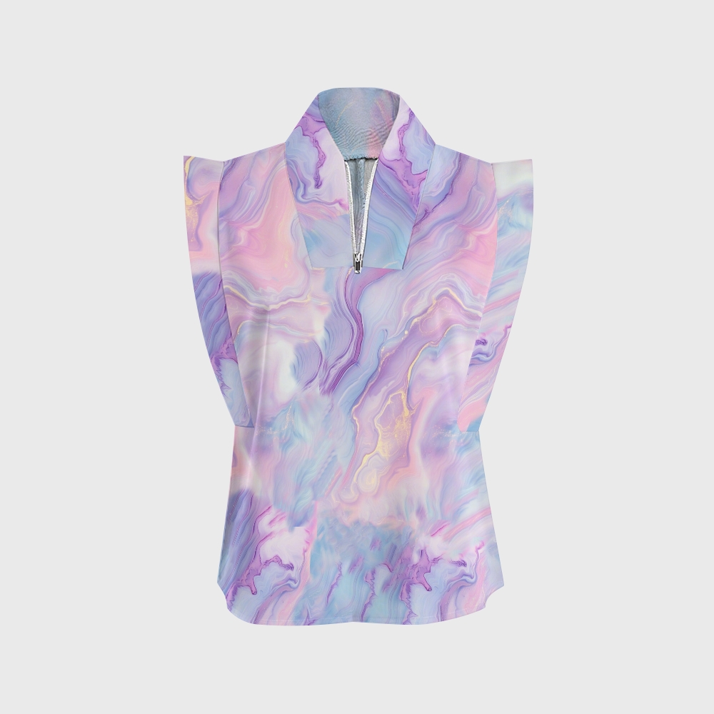 Women's Iridescent Pastel Marble Printed Scrub Set  SM05