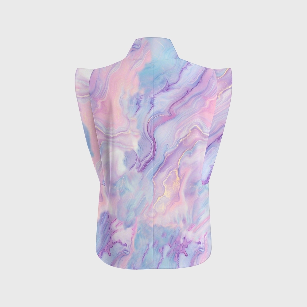 Women's Iridescent Pastel Marble Printed Scrub Set  SM05