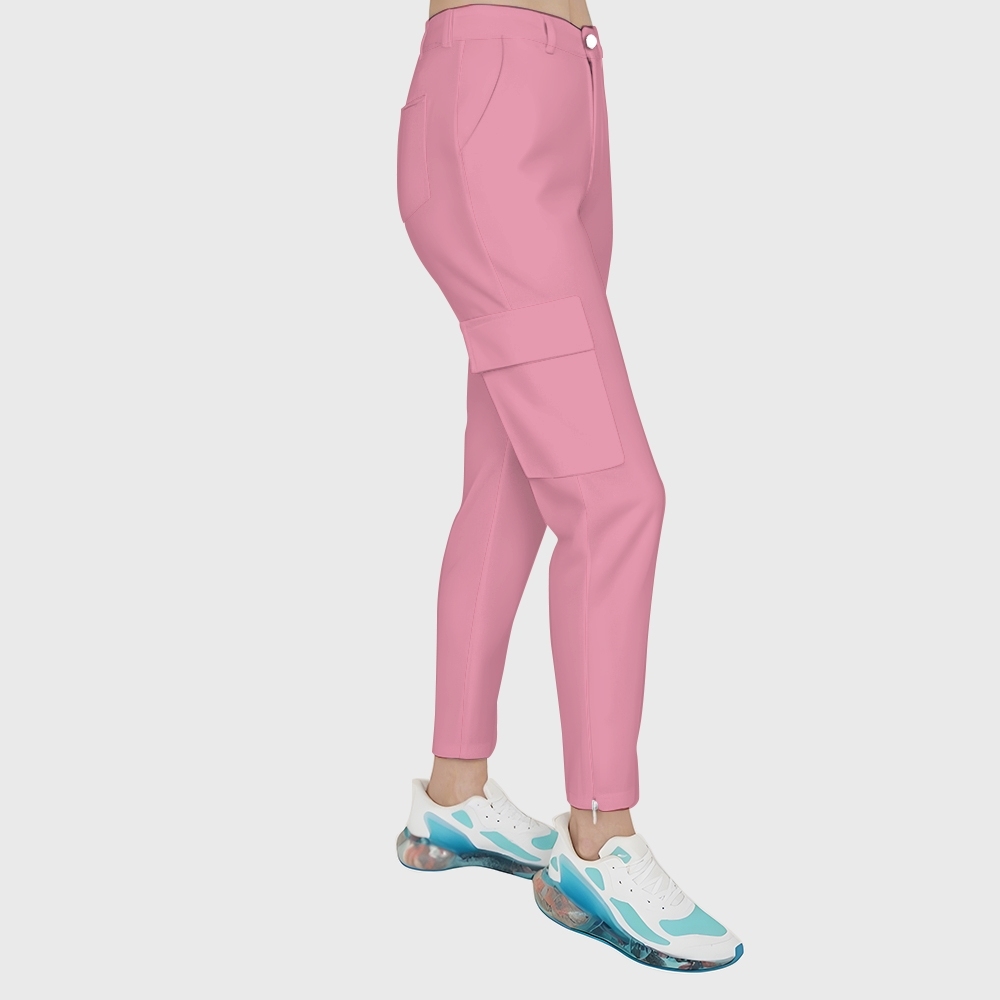 Women's Pink Gold Marble Printed Scrub Set SA07