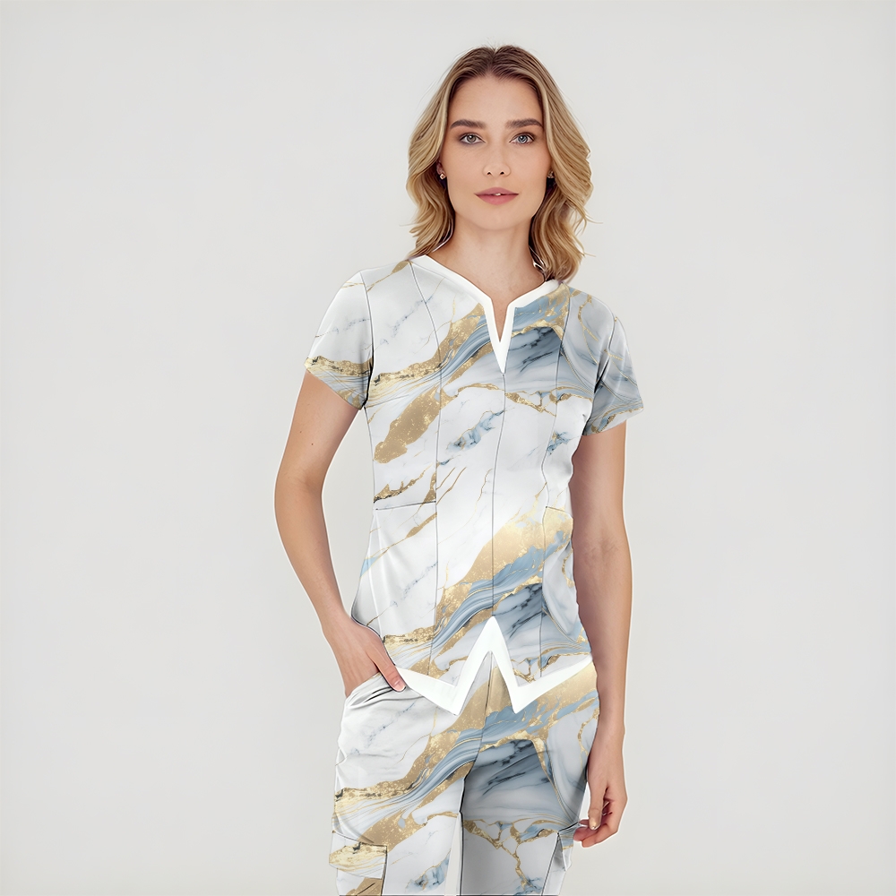 Women's Marble Fantasy Color Scrub Set SA09