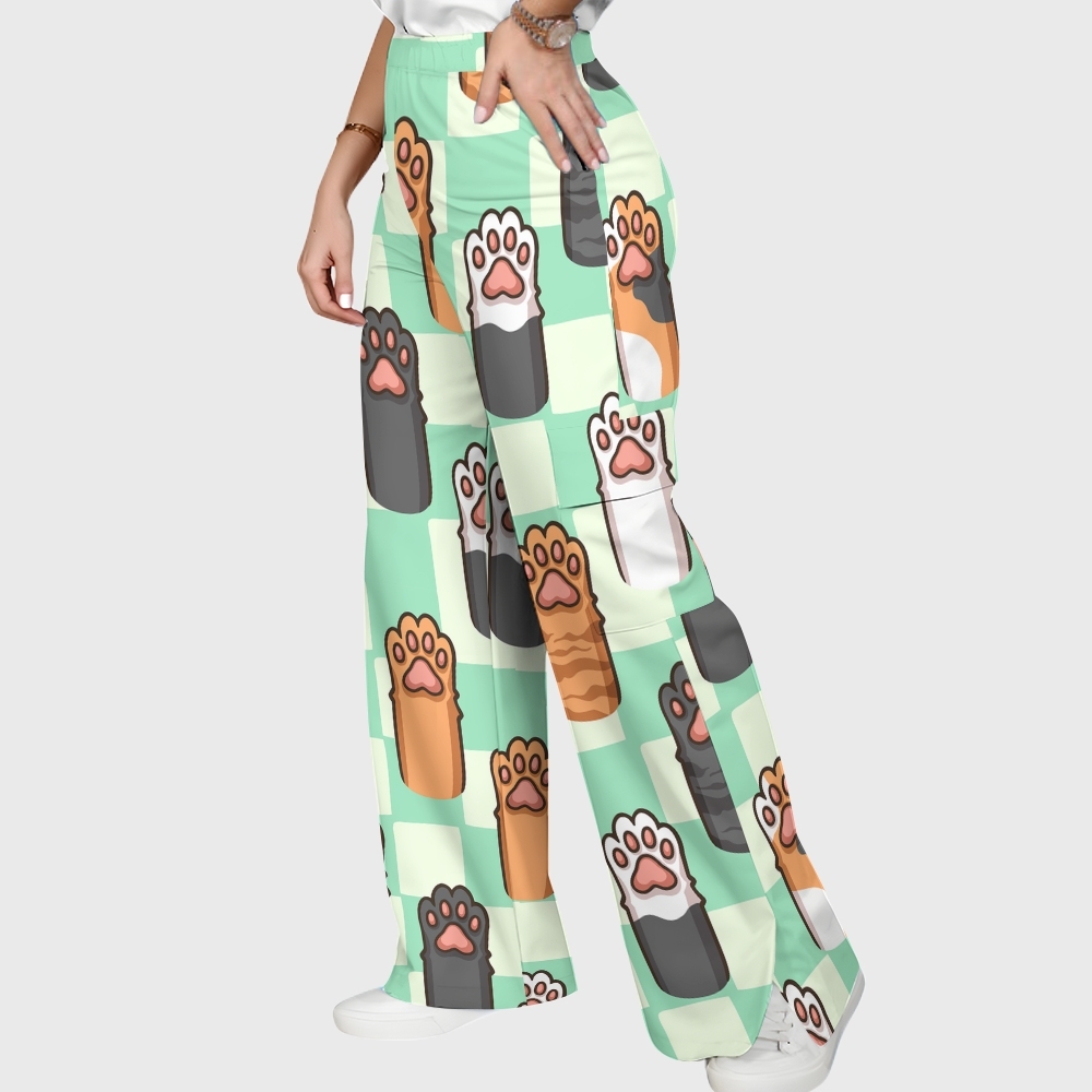 Women's Cat Paw Footprint Scrub Set SN08