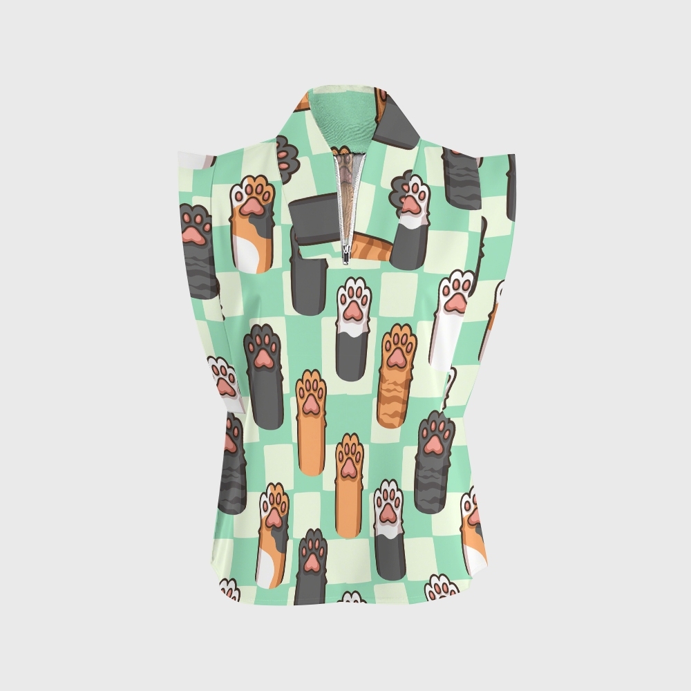 Women's Cat Paw Footprint Scrub Set SN08