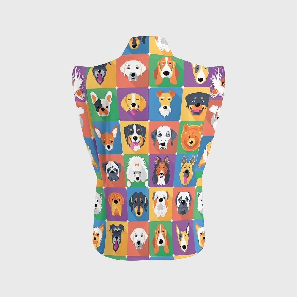 Women's Whimsical Canine College Printed Scrub Set SN10