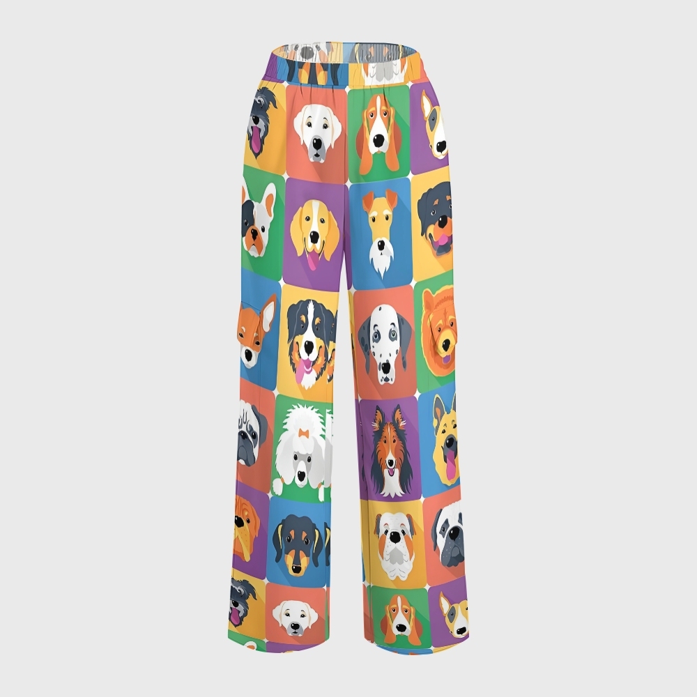 Women's Whimsical Canine College Printed Scrub Set SN10