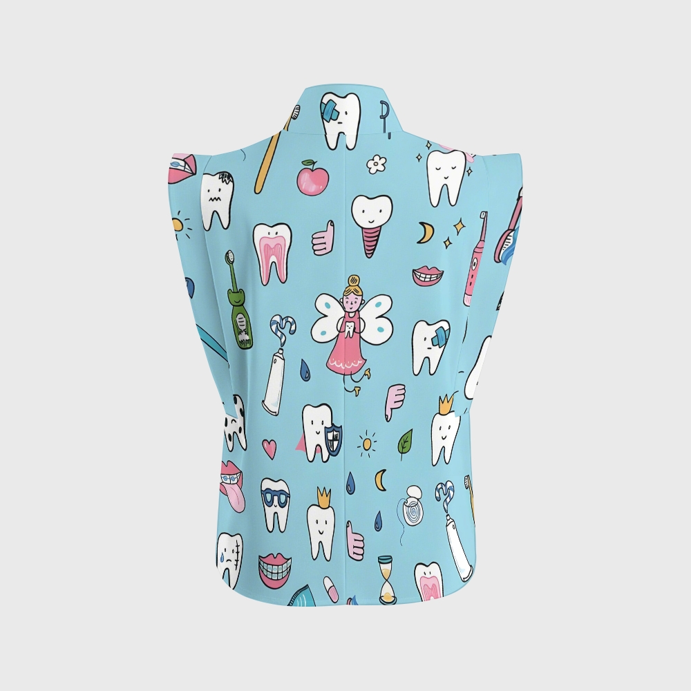 Women's Little Tooth Fairy Printed Scrub Set ST01