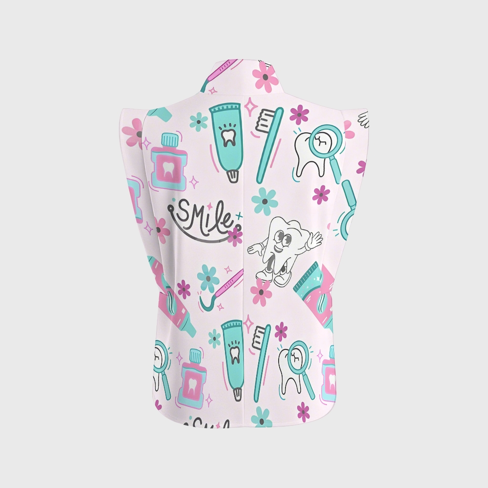 Women's Kawaii Dental Care Printed Scrub Set ST05