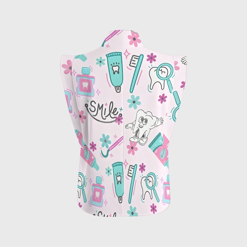 Women's Kawaii Dental Care Printed Scrub Set ST05