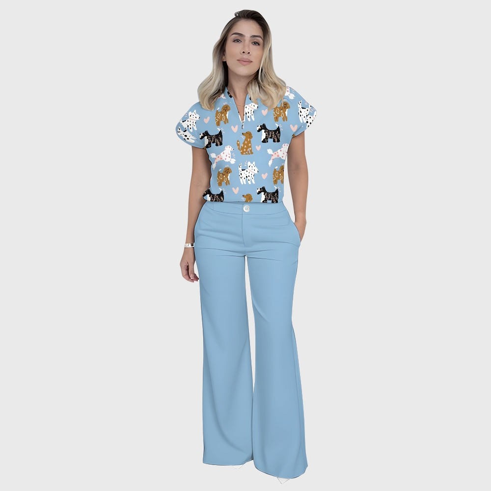 Women's Dog Lover Printed Scrub Set SN15