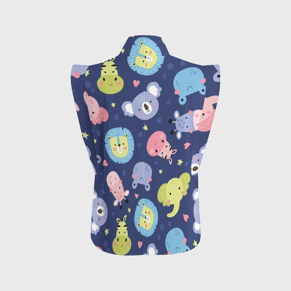 Women's Cartoon Night Safari Printed Scrub Set SN01