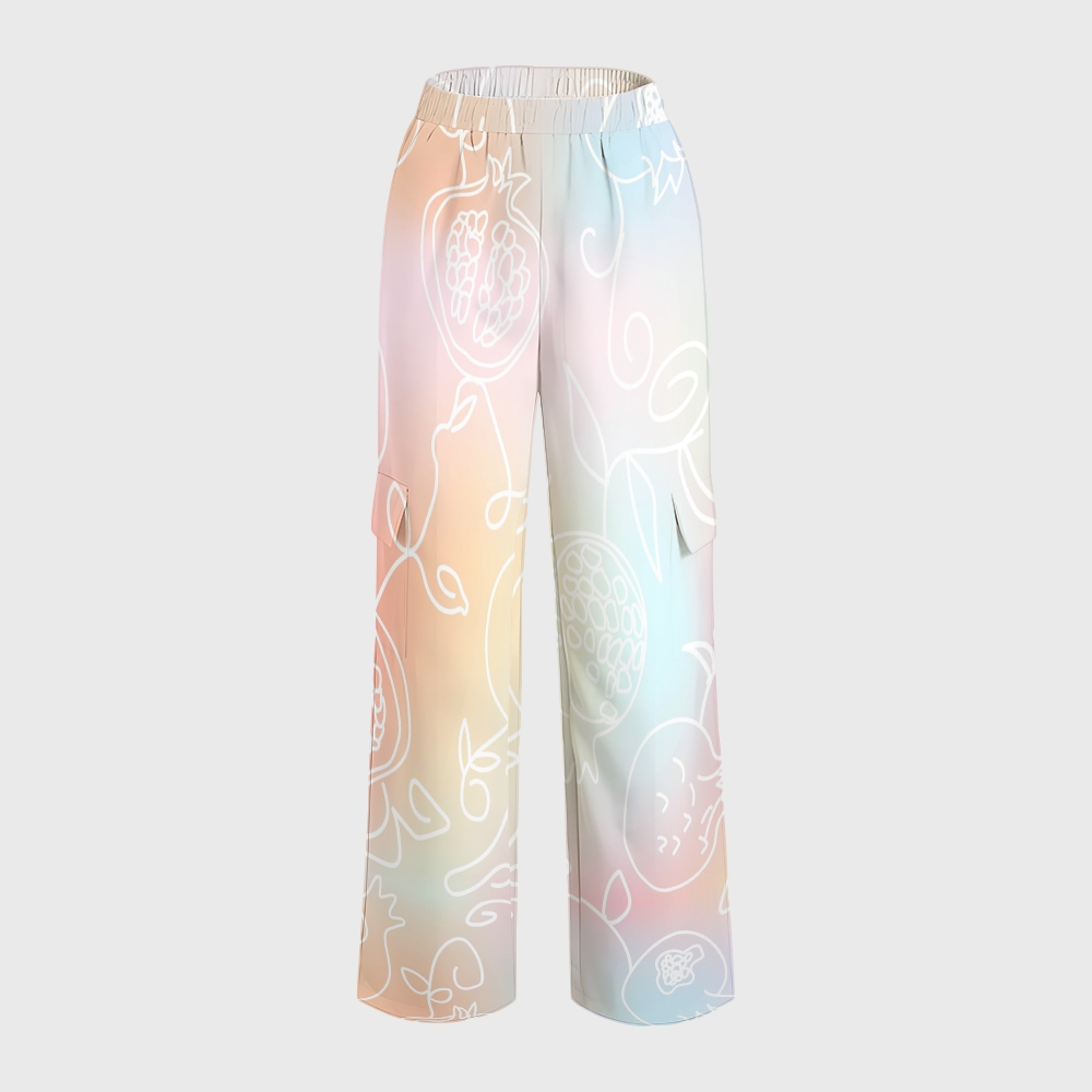 Women's Pomegranate Ombre Printed Scrub Set SG09