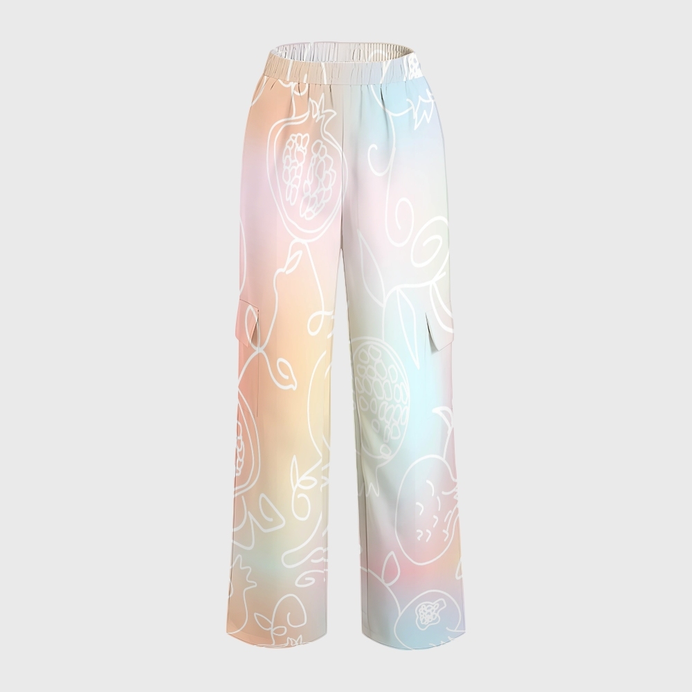 Women's Pomegranate Ombre Printed Scrub Set SG09