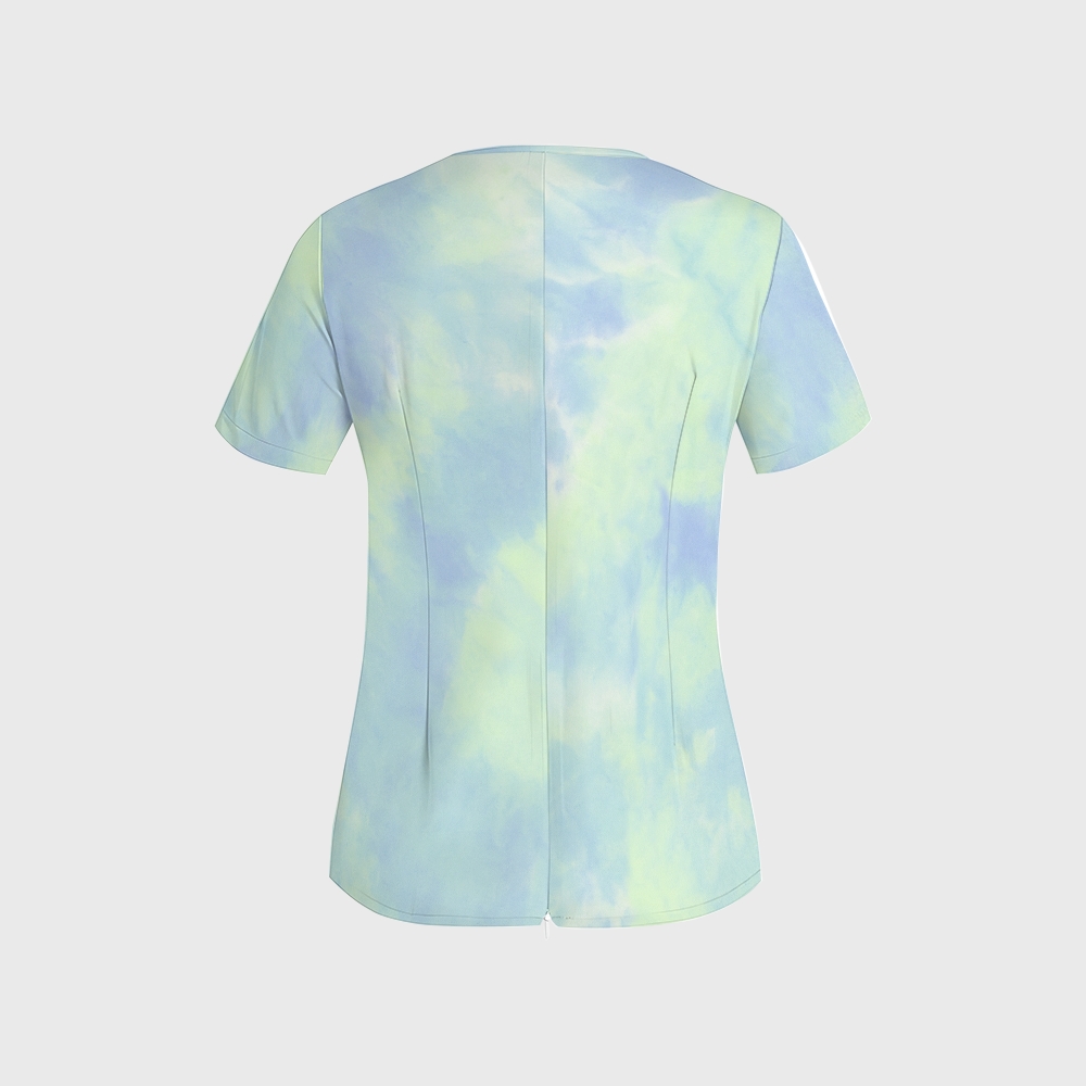 Women's Gradient Warm And Cold Color Scrub Set SG13