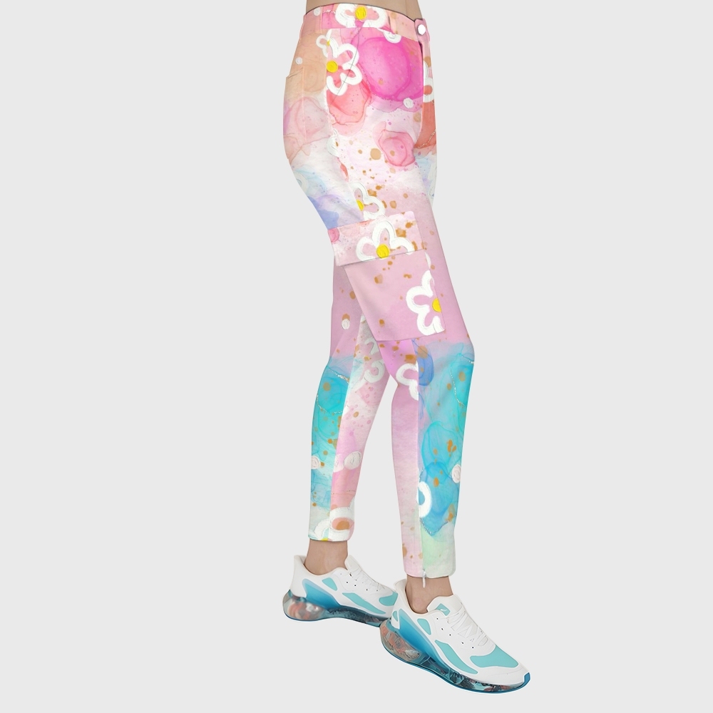 Women's Gradient Warm And Cold Color Scrub Set SG16