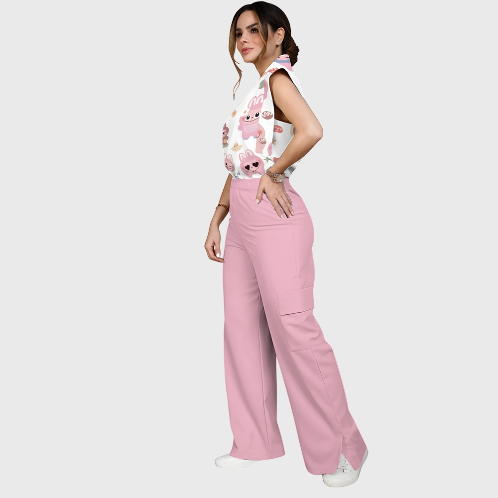 Women's LABUBU Printed Scrub SetSN02