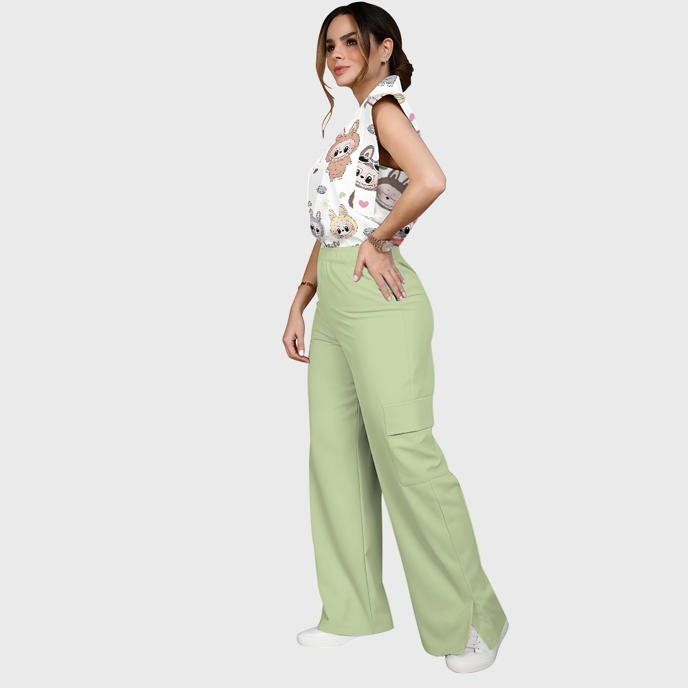 Women's LABUBU Printed Scrub Set SN03