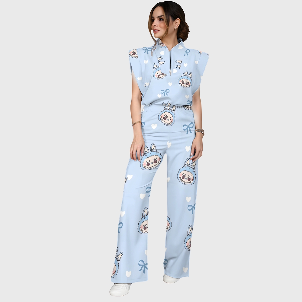 Women's LABUBU Printed Scrub Set SN04