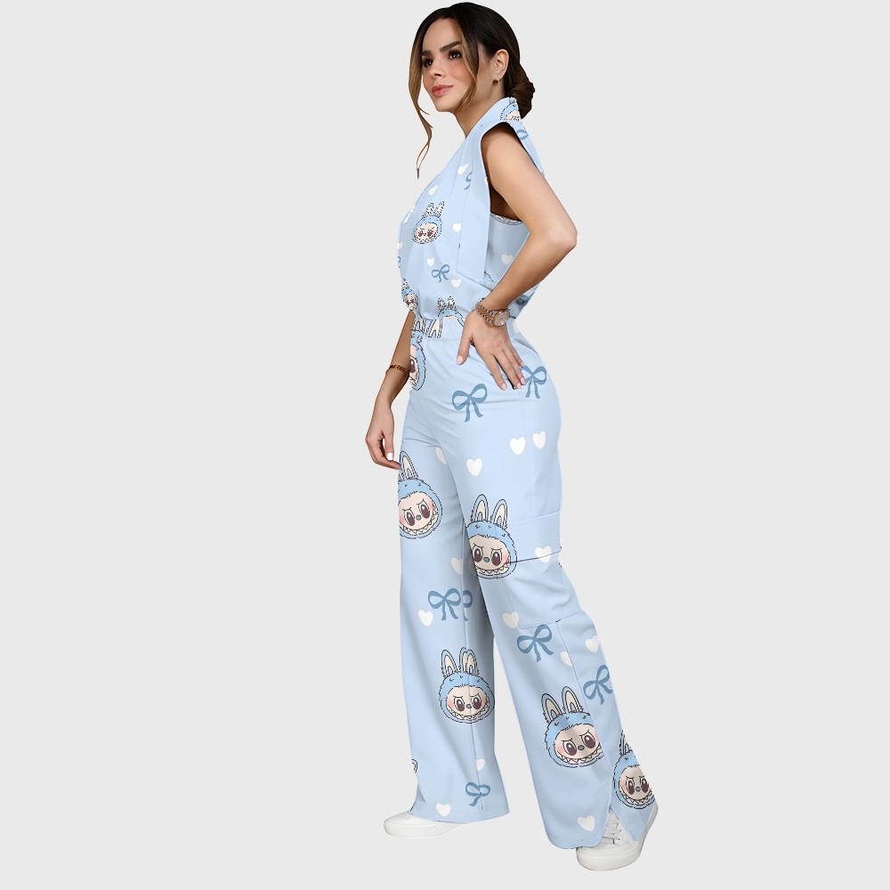 Women's LABUBU Printed Scrub Set SN04