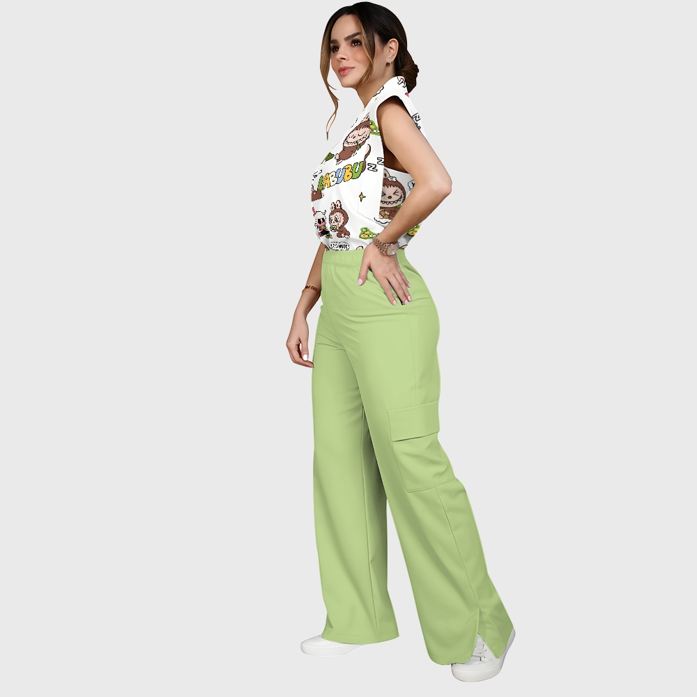 Women's LABUBU Printed Scrub Set SN05