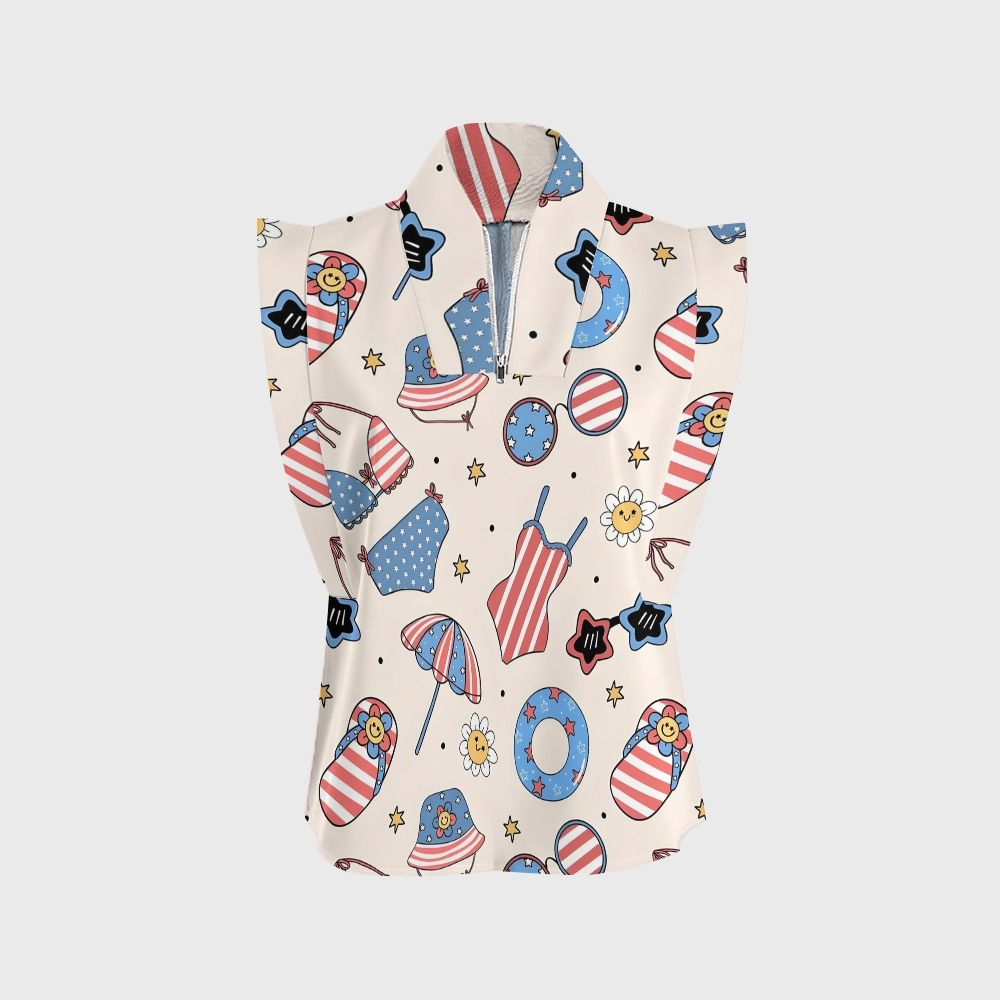 Women's American Pattern Scrub Set SA03