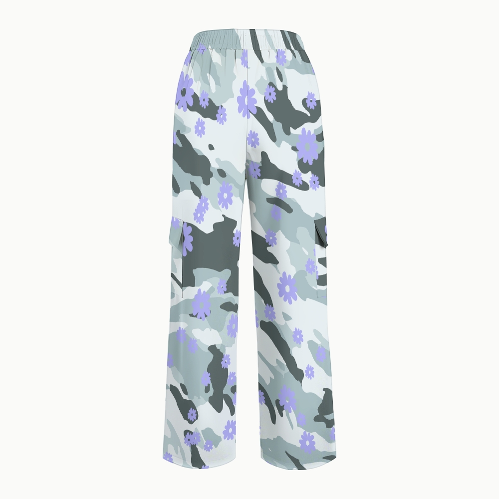 Women's Camouflage Floral Printed Scrub Set ST863