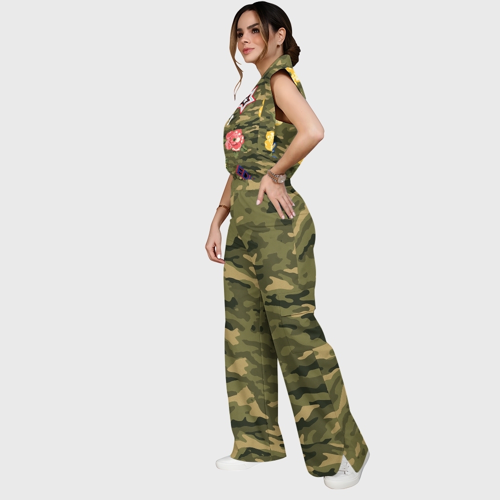 Women's EDH Seek Camouflage Printed Scrub Set ST866